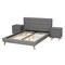 Baxton Studio Jonesy MidCentury Modern Transitional Grey Fabric Upholstered Full Size 3Piece Bedroom Set 219-6702-7288-ZORO - alternate 3